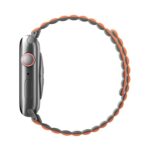 Uniq Revix Premium Edition Reversible Magnetic Apple Watch Strap for Series 1-11, SE/SE2/SE3 & Watch Ultra 2/3 49/45/44/46MM - (Orange/Grey) - Image 6
