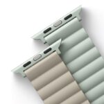 Uniq Revix Reversible Magnetic Apple Watch Strap for Series 1-11, SE/SE2/SE3 &  40/41/42MM - (Sage/Beige) - Image 5