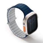 Uniq Revix Evo Reversible Magnetic Apple Watch Strap for Series 1-11, SE/SE2/SE3 & Watch Ultra 2/3 49/45/44/46MM – Blue/White