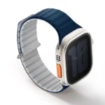 Uniq Revix Evo Reversible Magnetic Apple Watch Strap for Series 1-11, SE/SE2/SE3 & Watch Ultra 2/3 49/45/44/46MM – Blue/White