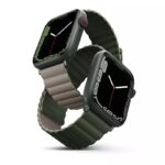 Uniq Revix Reversible Magnetic Apple Watch Strap for Series 1-11, SE/SE2/SE3 & Watch Ultra 2/3 49/45/44/46MM - (Green/Taupe) - Image 2