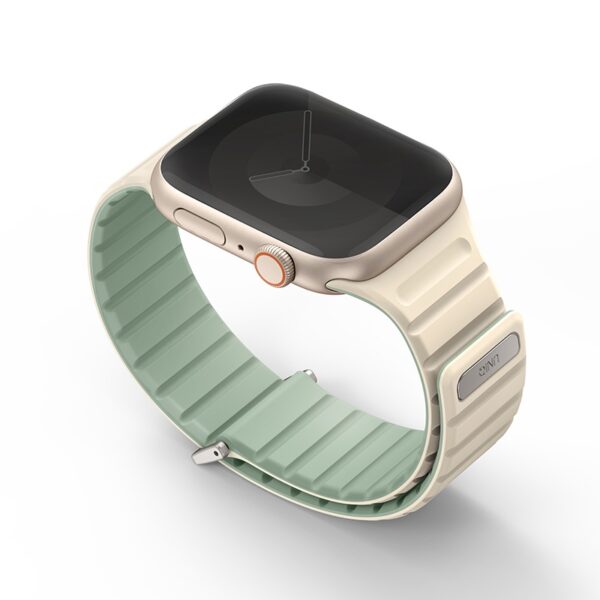 Uniq Revix Evo Reversible Magnetic Apple Watch Strap for Series 1-11, SE/SE2/SE3  41/40/42MM – (Mint/Beige)