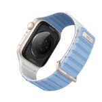 Uniq Revix Evo Reversible Magnetic Apple Watch Strap for Series 1-11, SE/SE2/SE3  41/40/42MM – (Blue / White) - Image 3