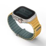 Uniq Revix Evo Reversible Magnetic Apple Watch Strap for Series 1-11, SE/SE2/SE3 & Watch Ultra 2/3 49/45/44/46MM – Green/Yellow - Image 3