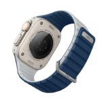 Uniq Revix Evo Reversible Magnetic Apple Watch Strap for Series 1-11, SE/SE2/SE3 & Watch Ultra 2/3 49/45/44/46MM – Blue/White - Image 3