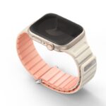 Uniq Revix Evo Reversible Magnetic Apple Watch Strap for Series 1-11, SE/SE2/SE3 & Watch Ultra 2/3 49/45/44/46MM – Pink / Ivory