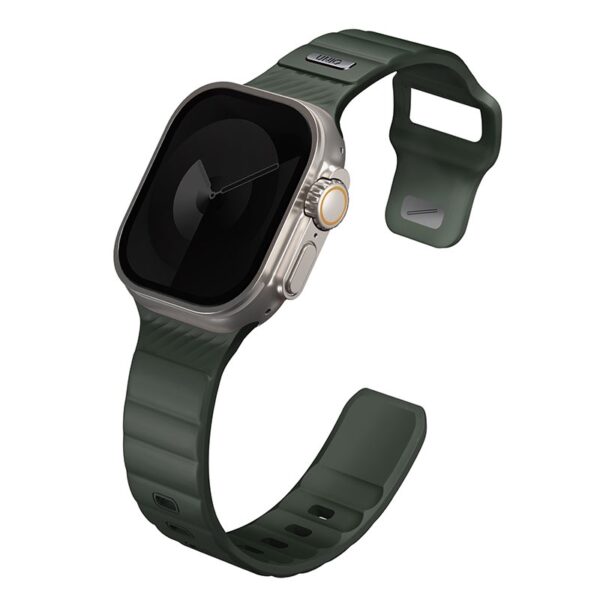 Uniq Stride FKM Tough Rubber Apple Watch Strap for Series 1-11 & SE/SE2/SE3 - 49/45/44/46MM - Moss Green