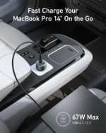 Anker Nano Car Charger 167.5w, 3-Ports (2 Usb-C & 1 Usb-A), with Usb-C to Usb-C 3.3ft Cable - Image 3