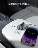Anker Nano Car Charger 167.5w, 3-Ports (2 Usb-C & 1 Usb-A), with Usb-C to Usb-C 3.3ft Cable - Image 6
