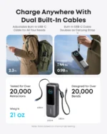 Anker Power Bank (25kmah, 165w, Built-In and Retractable Cables) - Image 5