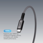 Blupebble PowerFlow 3in1 PD 100W USB-C to USB-C 1.2m/3.9ft - Image 2