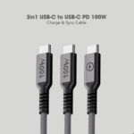 Blupebble PowerFlow 3in1 PD 100W USB-C to USB-C 1.2m/3.9ft - Image 5