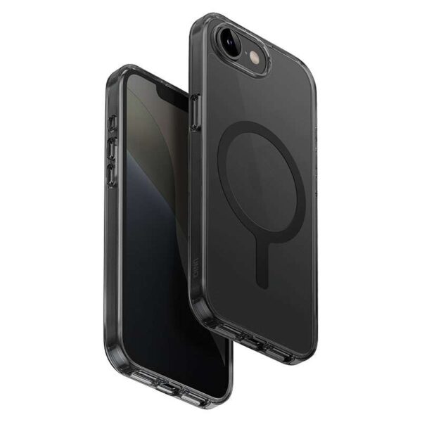 Original UNIQ LifePro MagSafe compatible Smoke phone case for iPhone 16E with shockproof protection