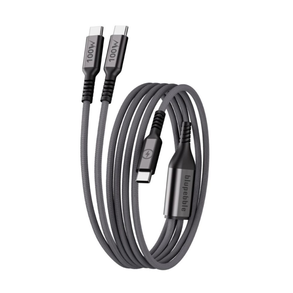 Blupebble PowerFlow 3in1 PD 100W USB-C to USB-C 1.2m/3.9ft - Image 1