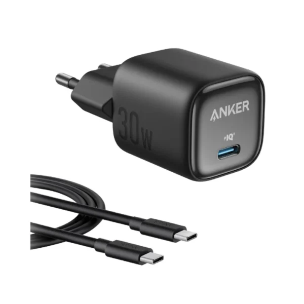 Anker 1 Port 30W PD Wall Charger With Cable - Black