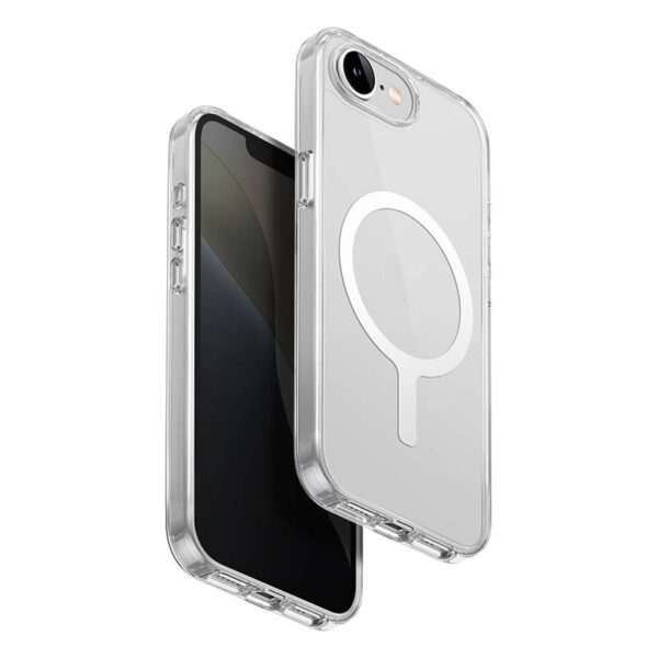 UNIQ LifePro MagSafe compatible clear phone case for iPhone 16E with shockproof protection