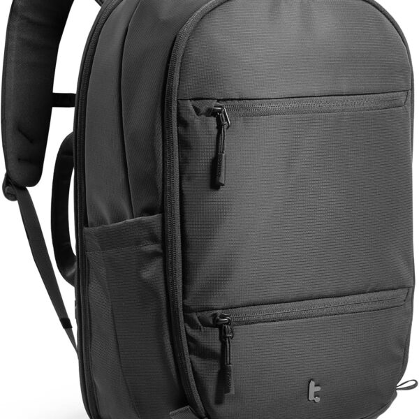 Original Tomtoc UrbanEX-T77 waterproof laptop backpack in black for work, travel, college, and everyday use