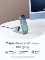 UGREEN MagFlow Qi2 25W 3-in-1 MagSafe-Compatible Wireless Charger - Image 2