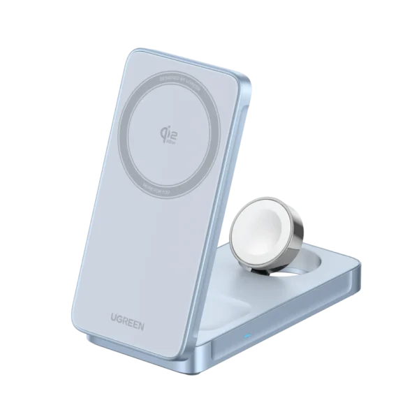 UGREEN MagFlow Qi2 25W Wireless Charger charging iPhone, Apple Watch and AirPods simultaneously