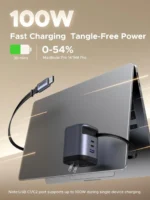 UGREEN Nexode 100W GaN Charger with Retractable USB-C Cable - Image 3
