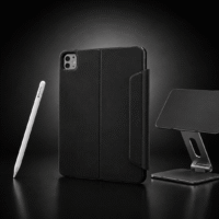 iPad accessories including protective case, stylus and tablet stand