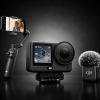 Cameras and creator accessories including action camera, gimbal and microphone