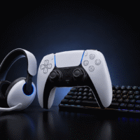 Gaming accessories including controller, gaming headset and keyboard