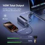 Baseus EnerGeek GR11 Power Bank 20000mAh 145W with Retractable Cable