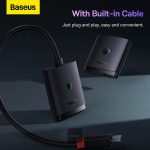 Baseus AirJoy Series 2-in-1 Bidirectional HDMI Switch Cluster Black - Image 5