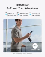 Anker Power Bank (10K, Fusion, Built-In Cable) - Black - Image 2