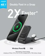 Anker MagGo Wireless Charging Station (Foldable 3-in-1) - Image 7