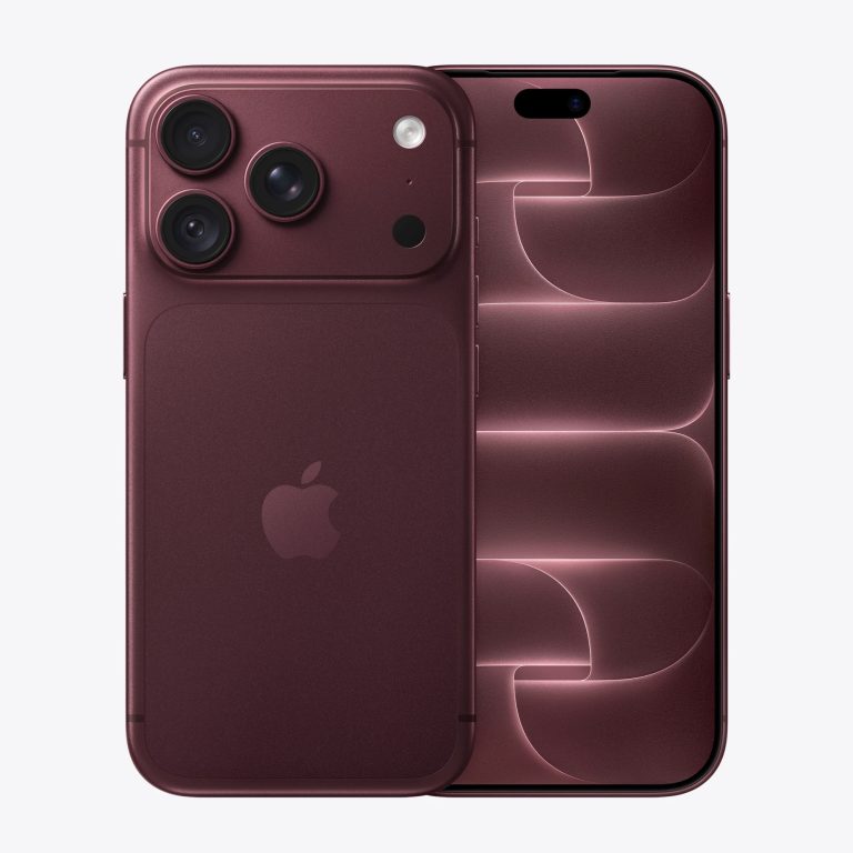 Apple iPhone 18 Pro Max Burgundy front and back view