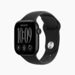 Apple Watch S12 Case Aluminum Black 46mm front angle