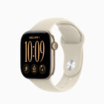 Apple Watch S12 Case Aluminum Light Gold 46mm front angle